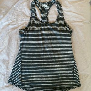 Striped athleta tank size small